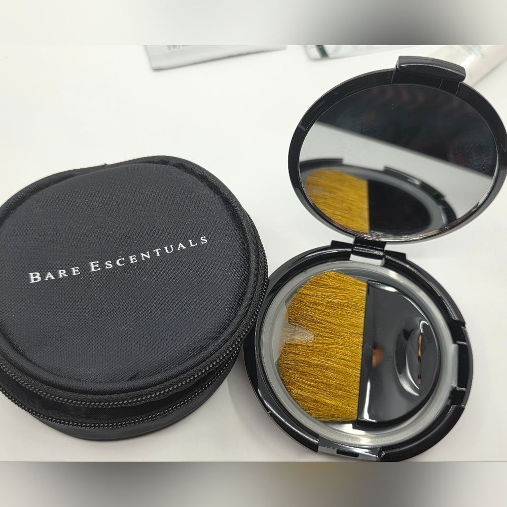 Bare Escentuals Compact with Mirror, Brush, Powder Comparment, & Travel Case